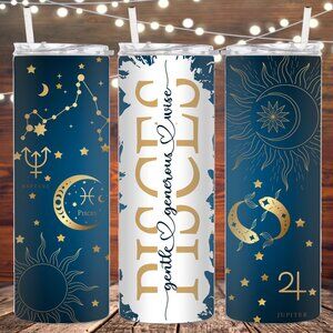 Pisces Zodiac Sign Stainless steel insulated tumbler